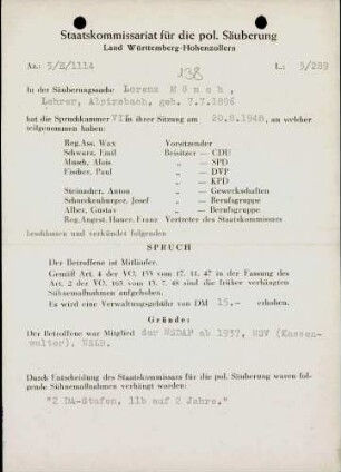 Mönch, Lorenz