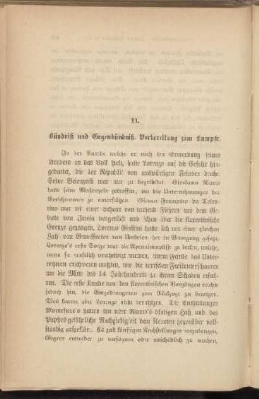 II. Bündniß und Gegenbüdniß. Vorbereitung zum Kampfe.