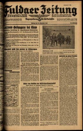 Ausgabe vom Freitag, den 26. September 1941.