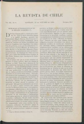 Memorias autobiográficas (inéditas) de don Ignacio Domeyko