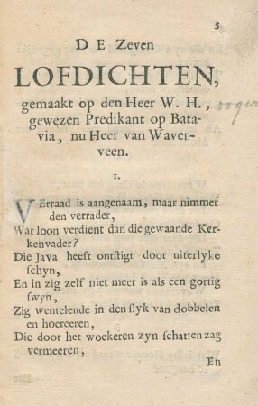De zeven lofdichten ...