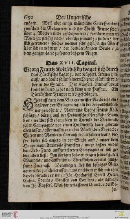 Das XVII. Capitul