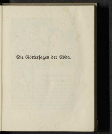Die Göttersagen der Edda.