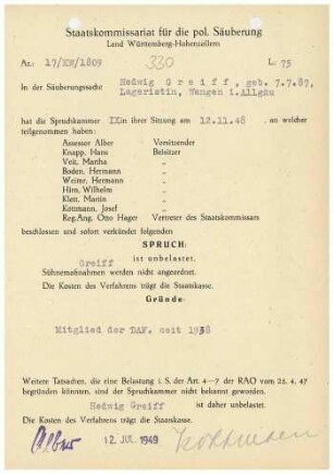 Greiff, Hedwig