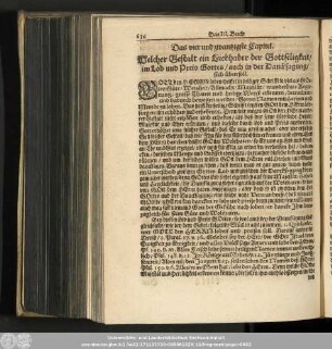 Das vier und zwantzigste Capitel. Welcher Gestalt ein Liebhaber der Gottseligkeit/ im Lob und Preis Gottes/ auch in der Dancksagung/ sich üben soll.