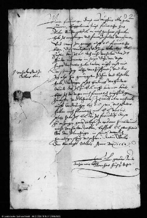 Bernhard an Fürst Joachim Ernst, seinen Bruder