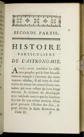 Seconde Partie. Particuliere. Chapitre I. - V.