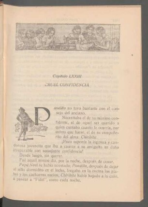 Capítulo LXXIII - Cruel confidencia