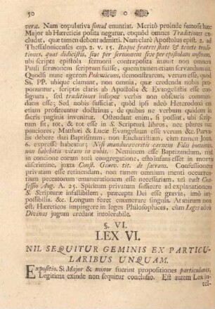 Lex VI.