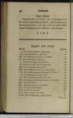 Registro delle Favole