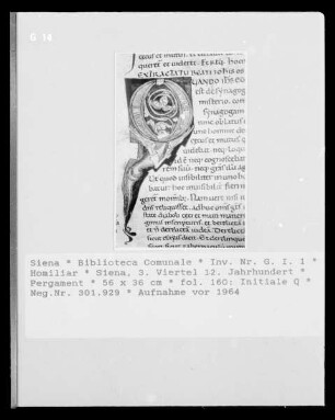 Homiliar — Initiale Q, Folio fol. 160