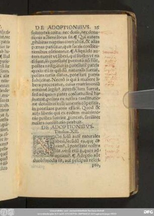 De Adoptionibus. Titulus. XII.