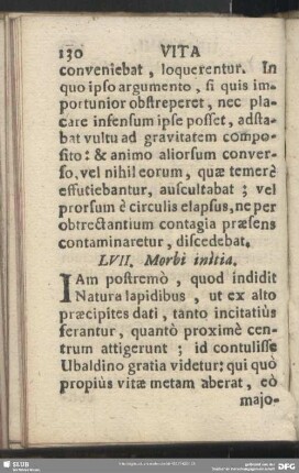 LVII. Morbi initia