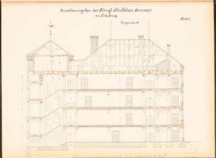 Lehrerseminar, Osterburg: Längsschnitt