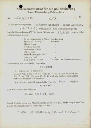Riegger, Gebhard