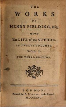 The works of Henry Fielding : with the life of the author ; in twelve volumes, 1