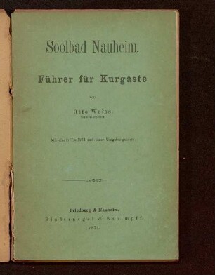 Soolbad Nauheim : Führer für Kurgäste