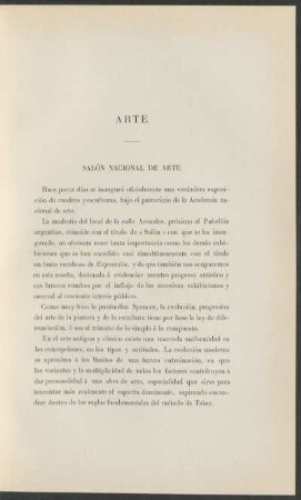 Arte : Salón nacional de arte
