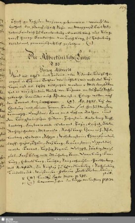 Die Albertinische Linie