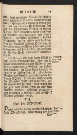 VII. Von den Synodis.