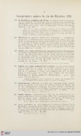 Conspiration contre la vie de Maurice, 1623 (No. 180 - 298)