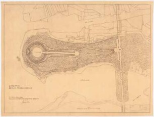 Ehrenmal Pichelswerder, Berlin-Spandau: Lageplan 1:2500, Maßstabsleiste