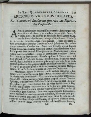Articulus Vigesimus Octavus.