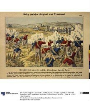 Krieg zwischen England und Transvaal. Wegnahme eines gepanzerten englischen Eisenbahnzuges durch die Buren. (14. Oktober 1899)