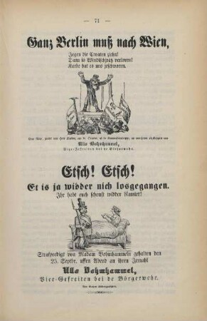 Ganz Berlin muß nach Wien ; Etsch! Etsch!