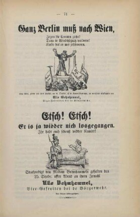 Ganz Berlin muß nach Wien ; Etsch! Etsch!