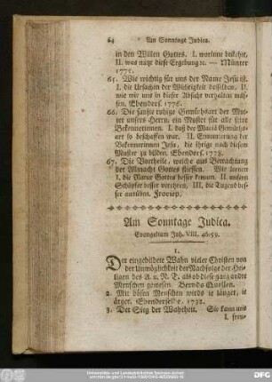 Am Sonntage Judica. Evangelium Joh. VIII, 46 - 59.