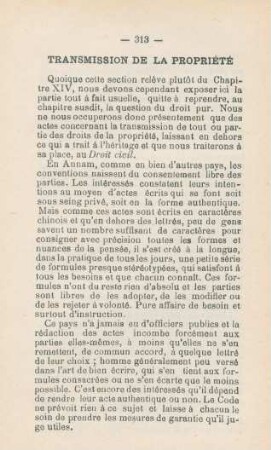 Transmission de la propriété
