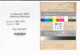 Entnazifizierung Hermann Kux , geb. 17.03.1895 (Buchhalter)