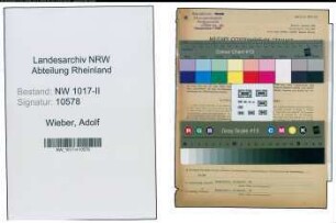 Entnazifizierung Adolf Wieber , geb. 28.09.1899 (Konditor)