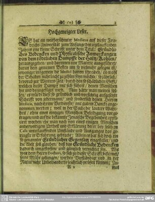 Hochgeneigter Leser