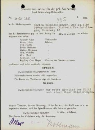 Schnekenburger, Regina