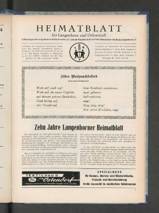 Zehn Jahre Langenhorner Heimatblatt