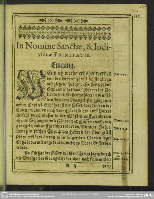 Leichenpredigt : Christliche Leichpredigt. Eingang. Textus. Predigt. Erster Theil. Usus. Ander Theil. Usus