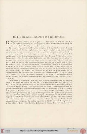 III. Die Entstehungszeit des Rathauses