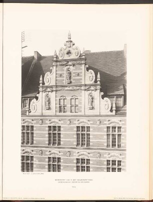 Gemeindeschule in der Waldemarstraße, Berlin: Ansicht Lehrerwohnhaus (aus: Neubauten der Stadt Berlin, Bd. III, 1904)