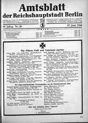 1944,20: Nr. 20, 27. Juni 1944