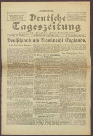 Ausgabe von "Deutsche Tageszeitung"