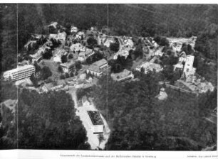 Gesamtansicht des Landeskrankenhauses und der Medizinischen Fakultät in Homburg