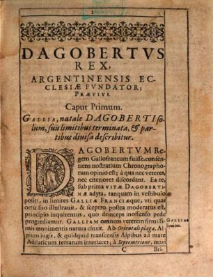 Dagobertus Rex Argentinensis Epicopatus fundator ...