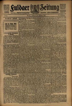 Zweite Ausgabe vom Freitag, den 21. Februar 1908.