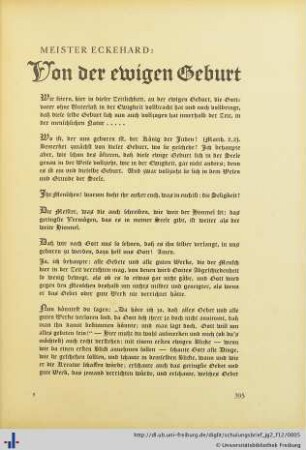 Von der ewigen Geburt.