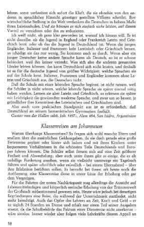 Klassenreisen am Johanneum