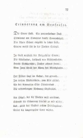 Erinnerung am Genfersee.