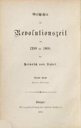 Geschichte der Revolutionszeit : von 1789 bis 1795, 4 : Von 1795 bis 1800 ; 1