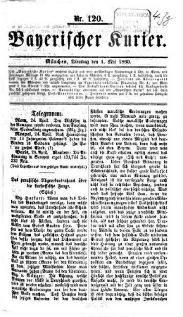 Bayerischer Kurier. 1860,5/8 = Jg. 4